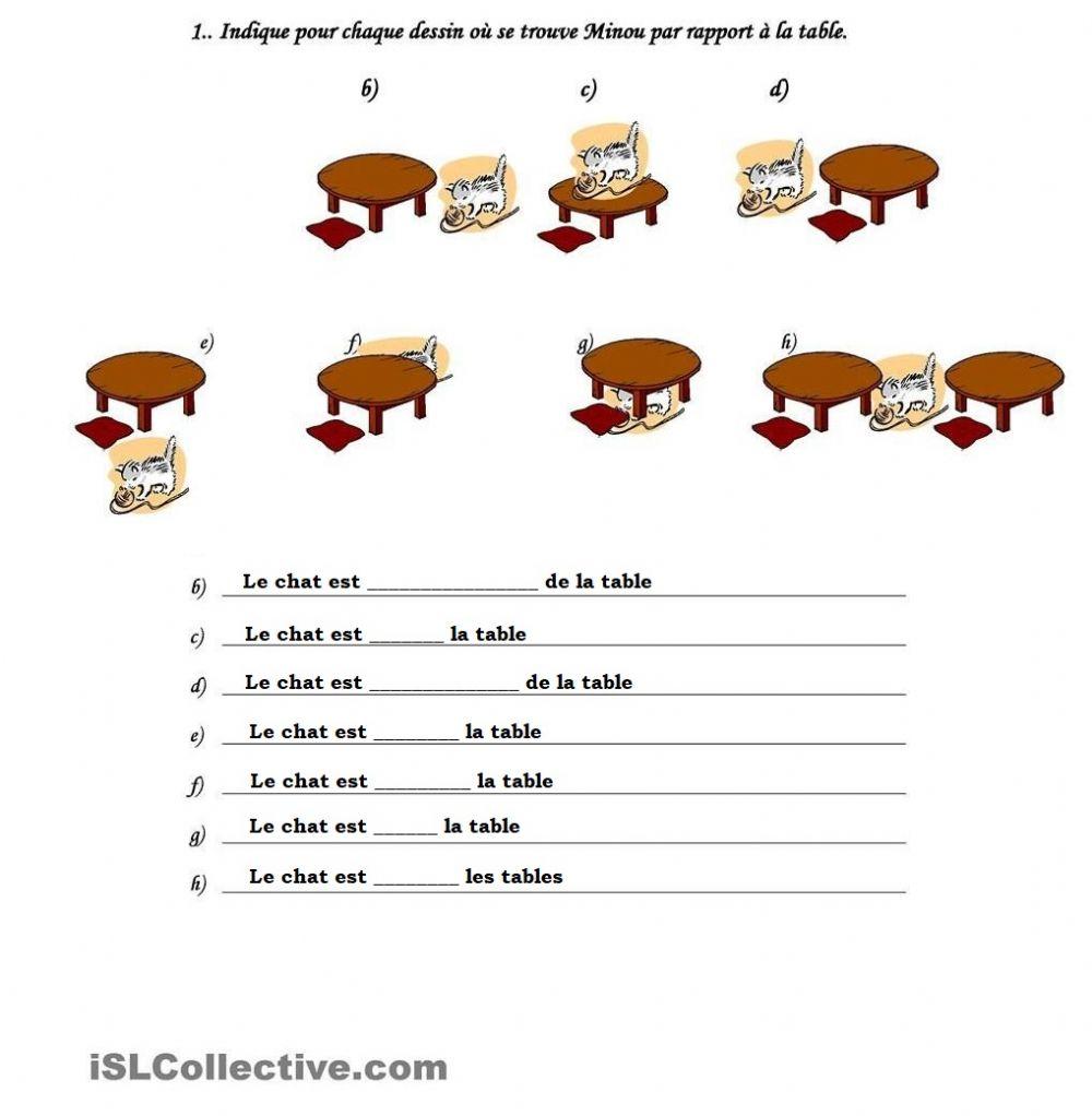 Les prépositions de lieu