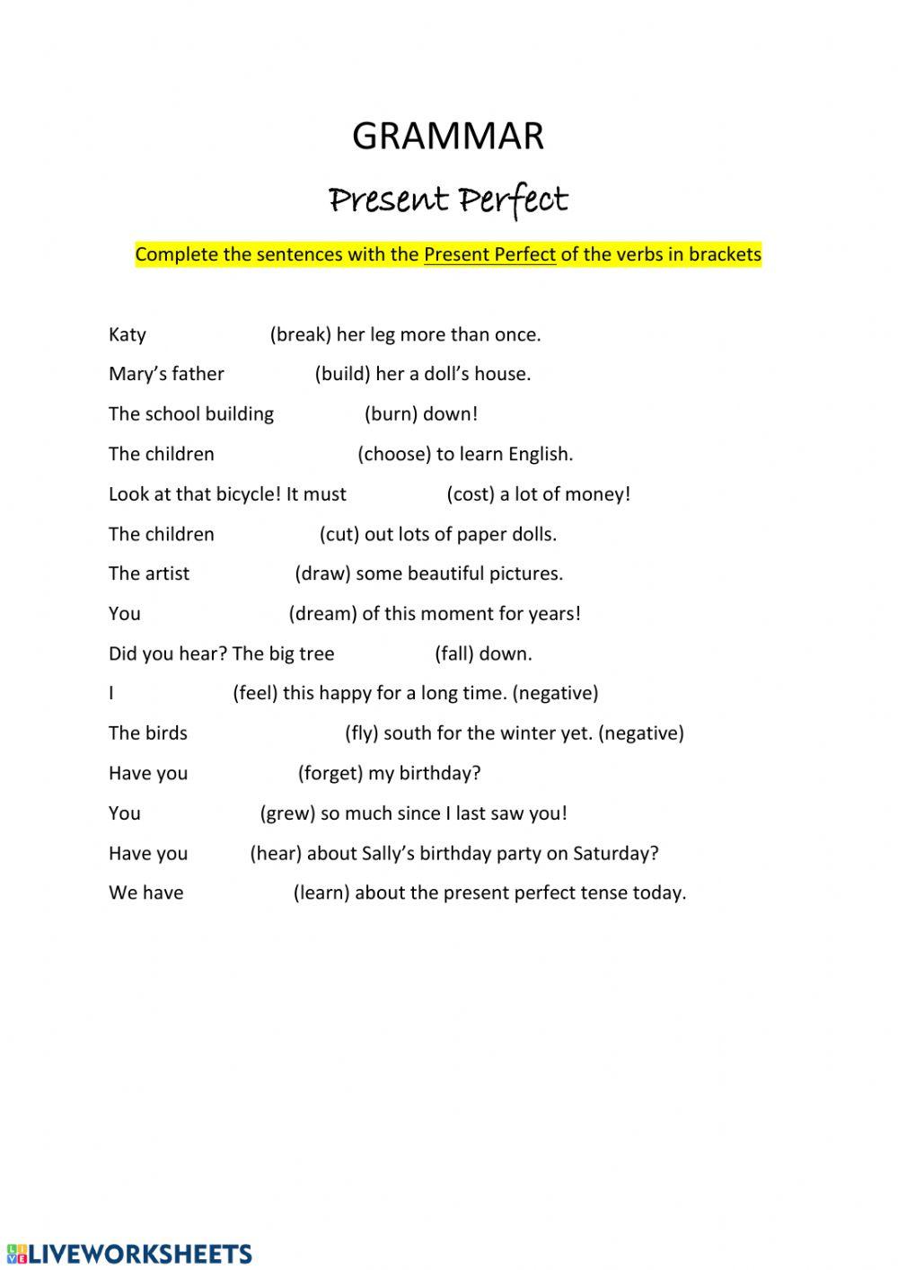 Present Perfect