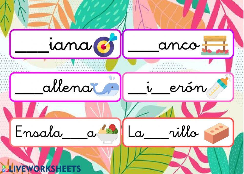 Lectoescritura B y D