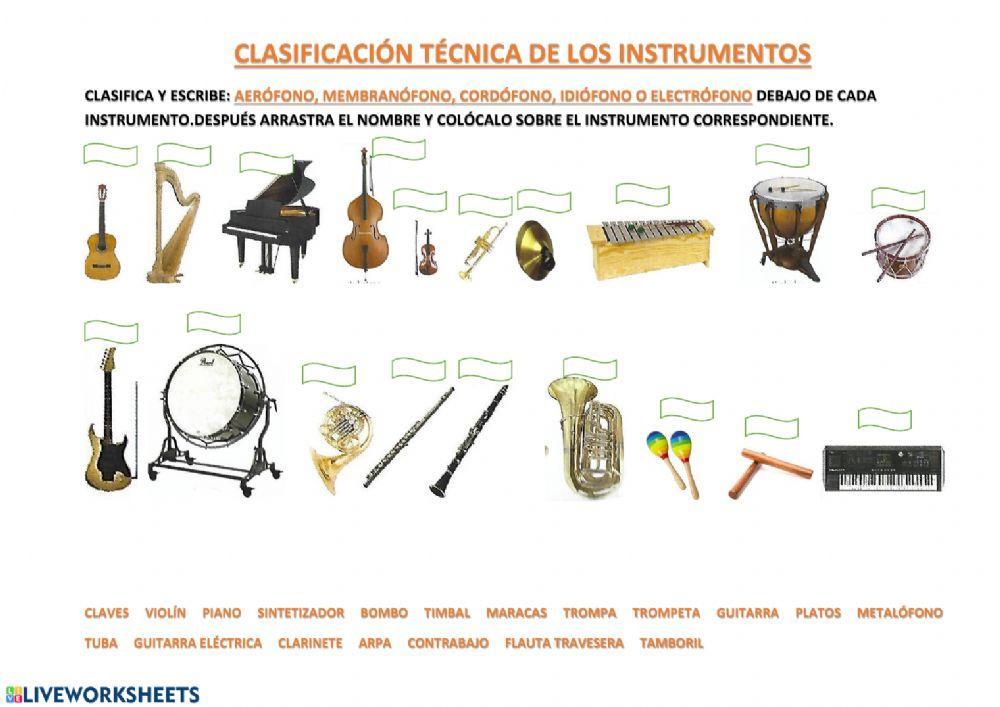Clasificacion tecnica instrumentos