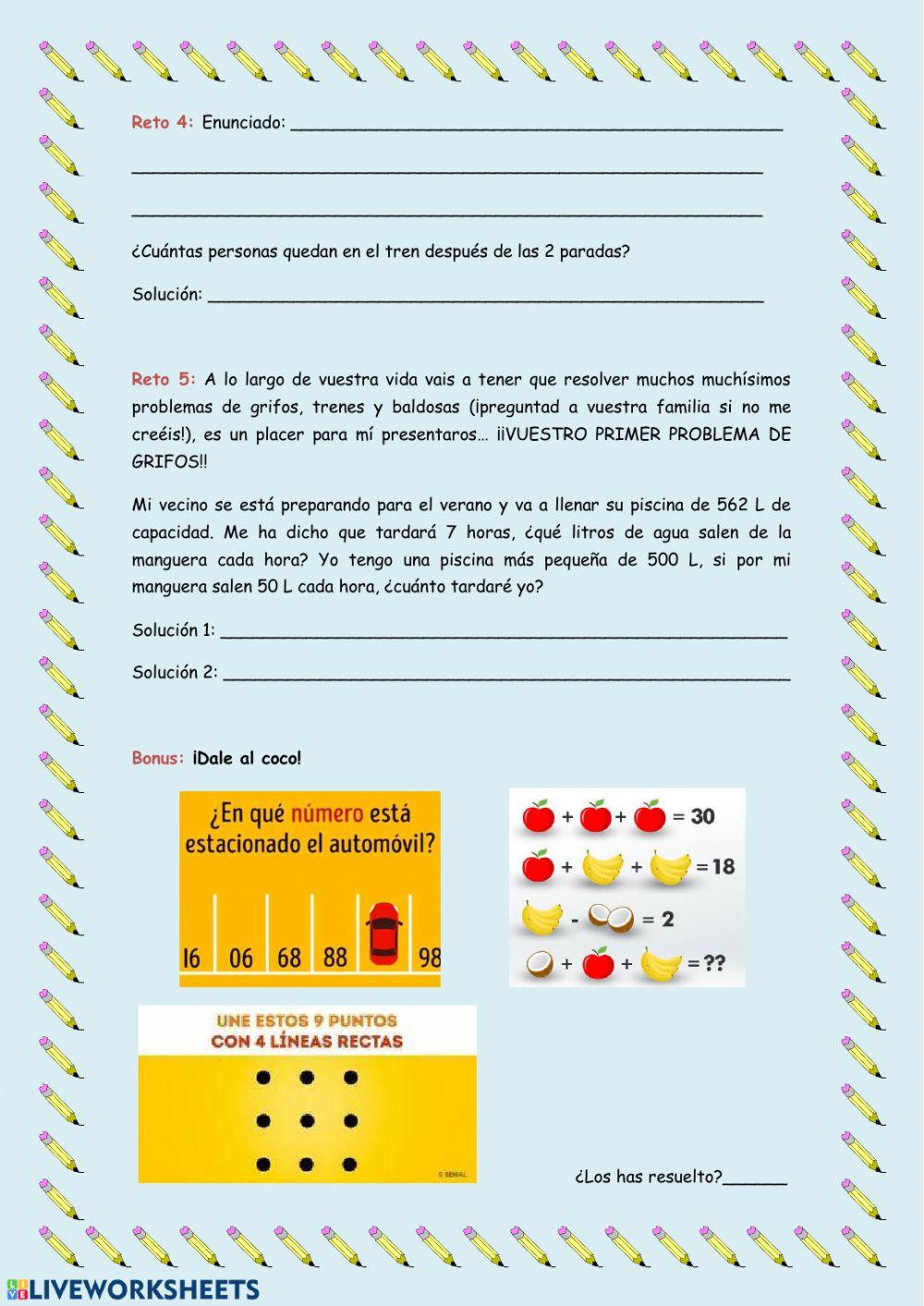 ¡Concurso de problemas!