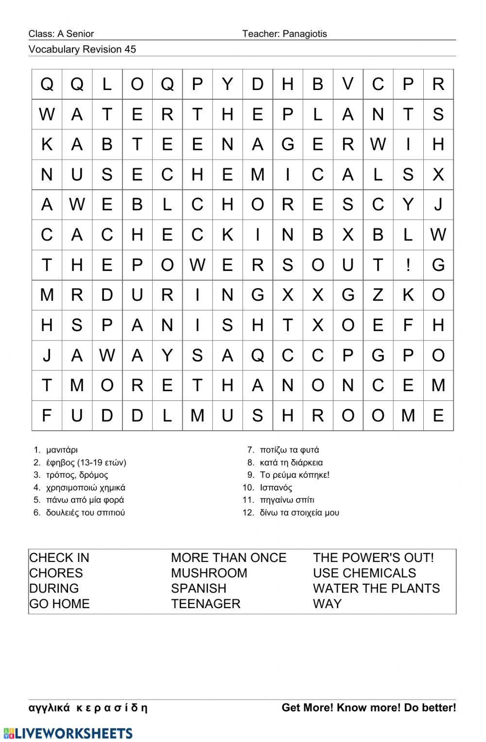 Asenior Wordsearch45