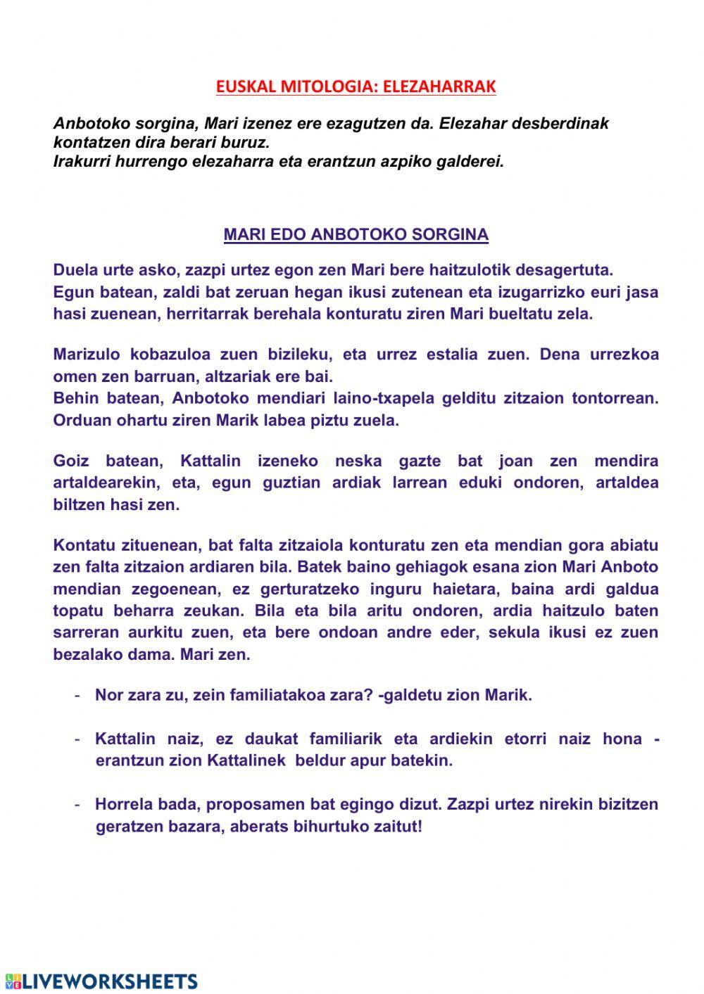 Mari euskal mitologia