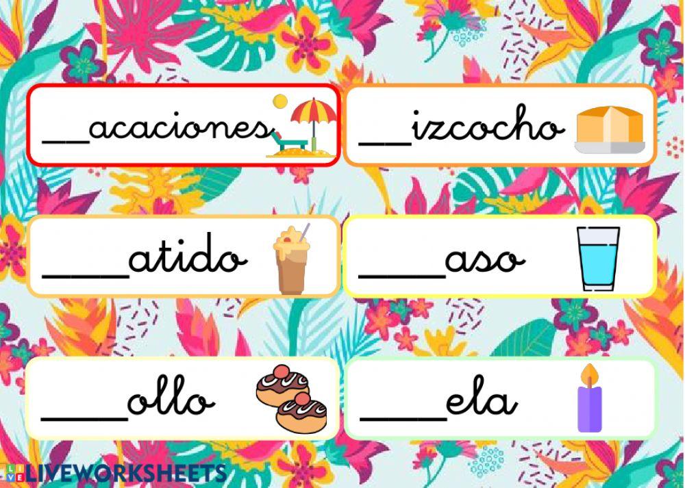 Lectoescritura b o v