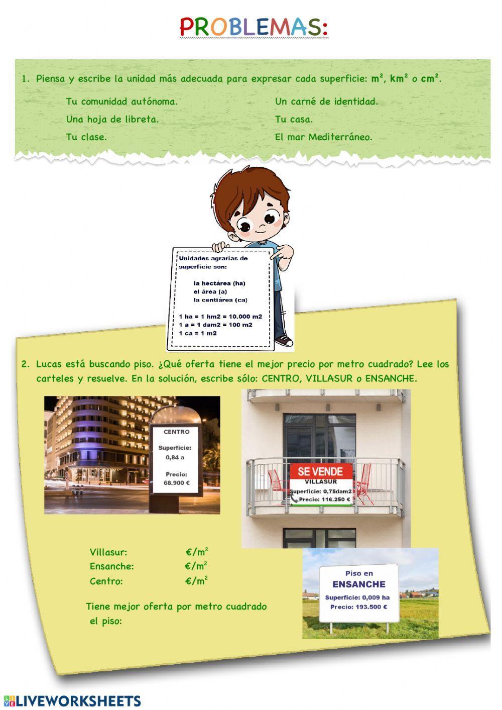 Problemas de medida de Superficie