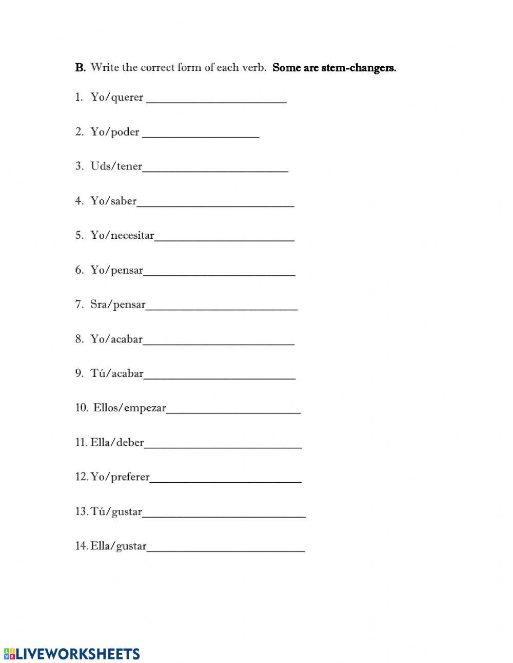 Verb + infinitive worksheet Live Worksheets