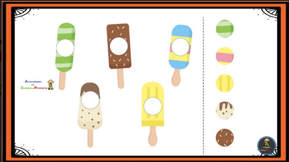 Completa los helados