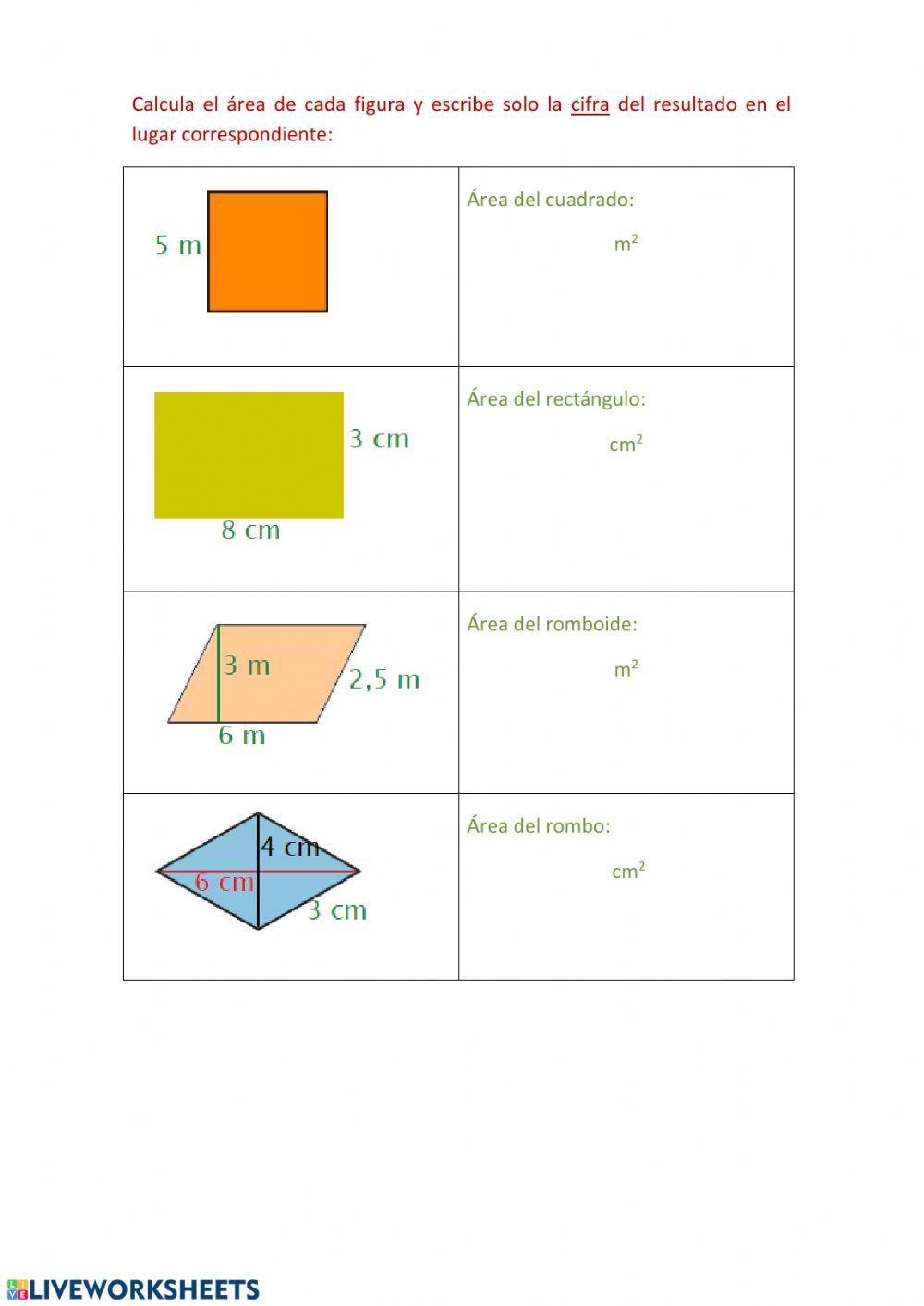 Perímetro y área paralelogramo