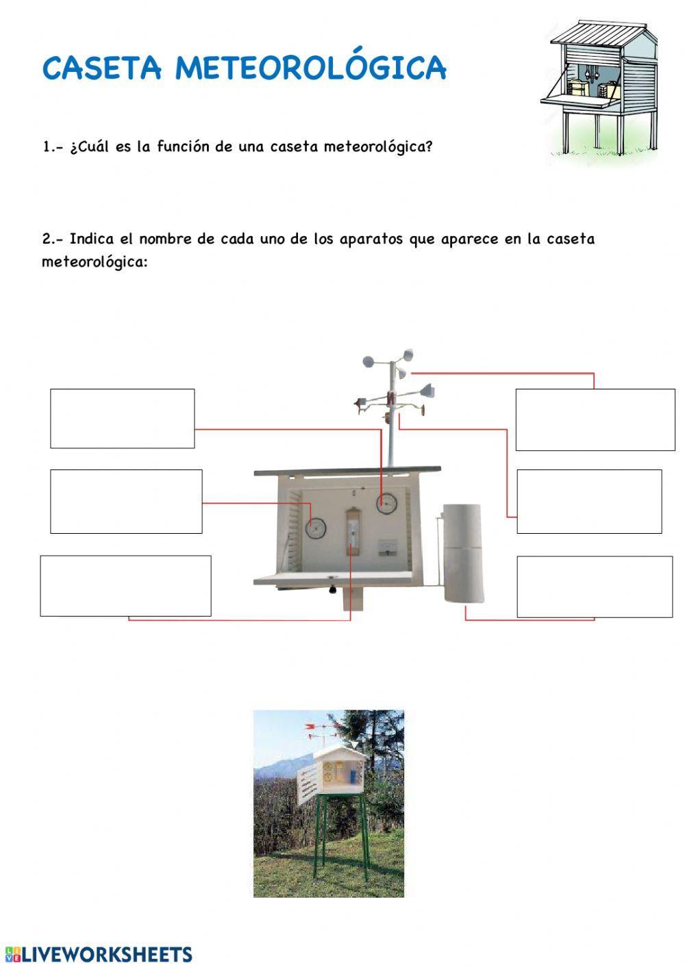 Caseta meteorológica worksheet | Live Worksheets