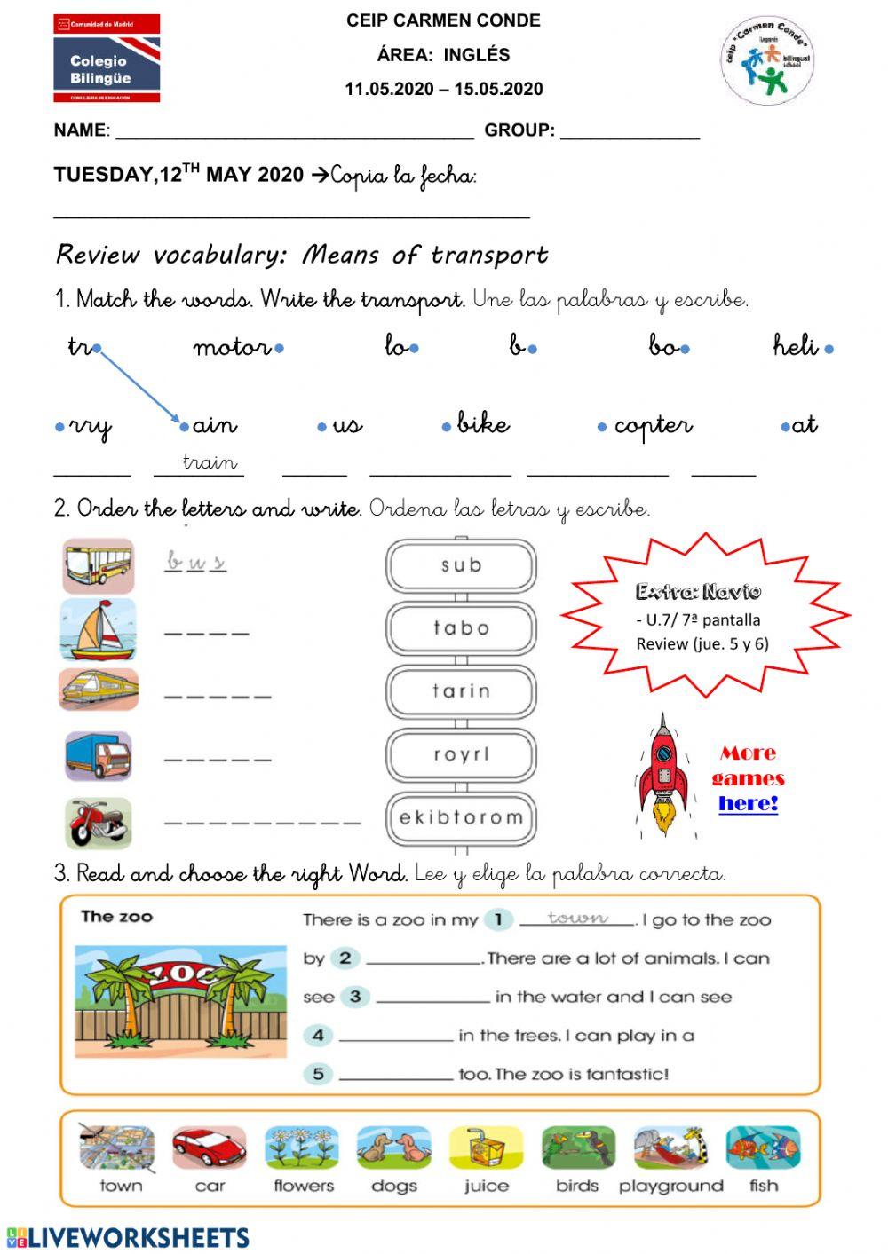 English - Martes 12.05