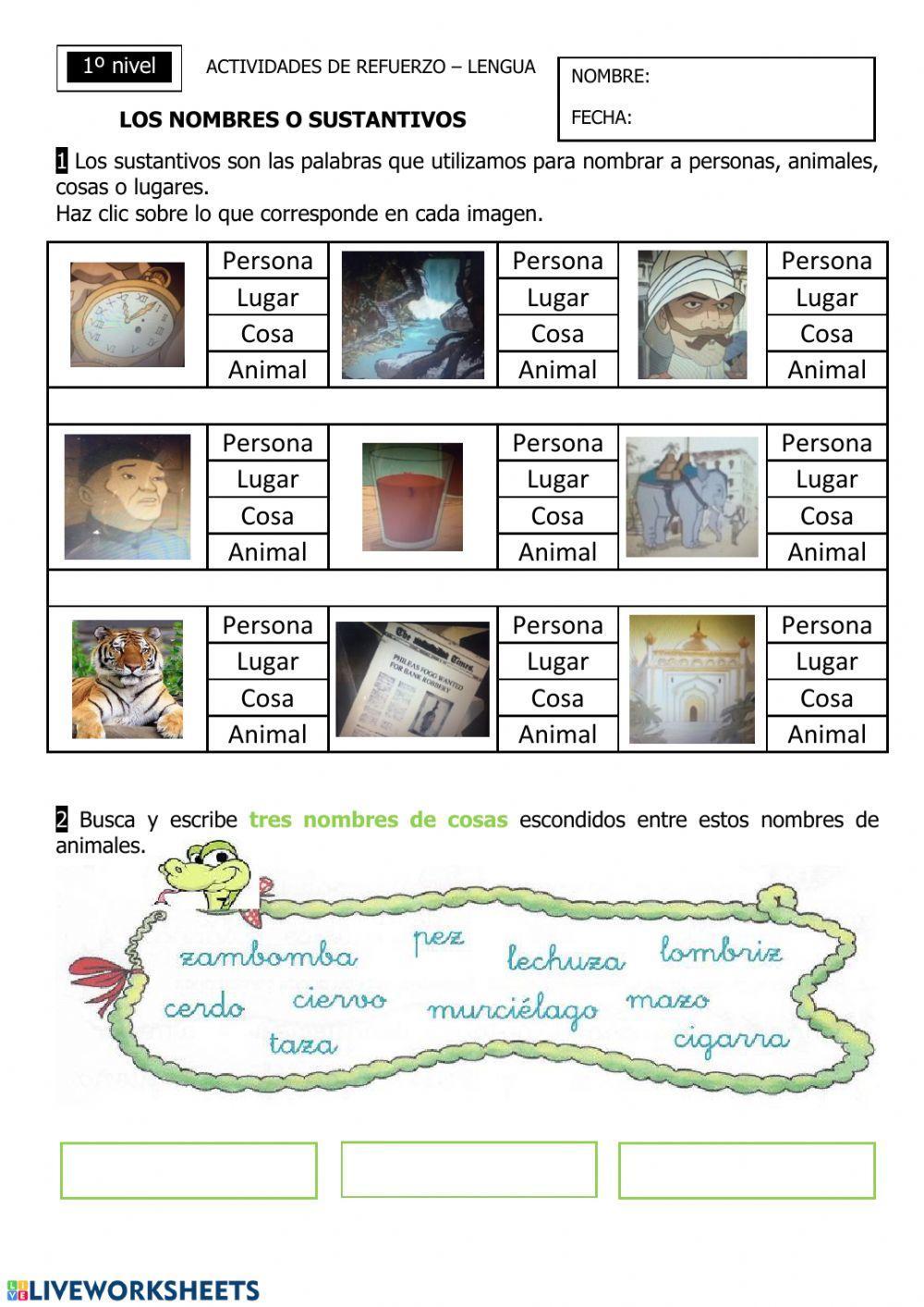 Sustantivos comunes y propios
