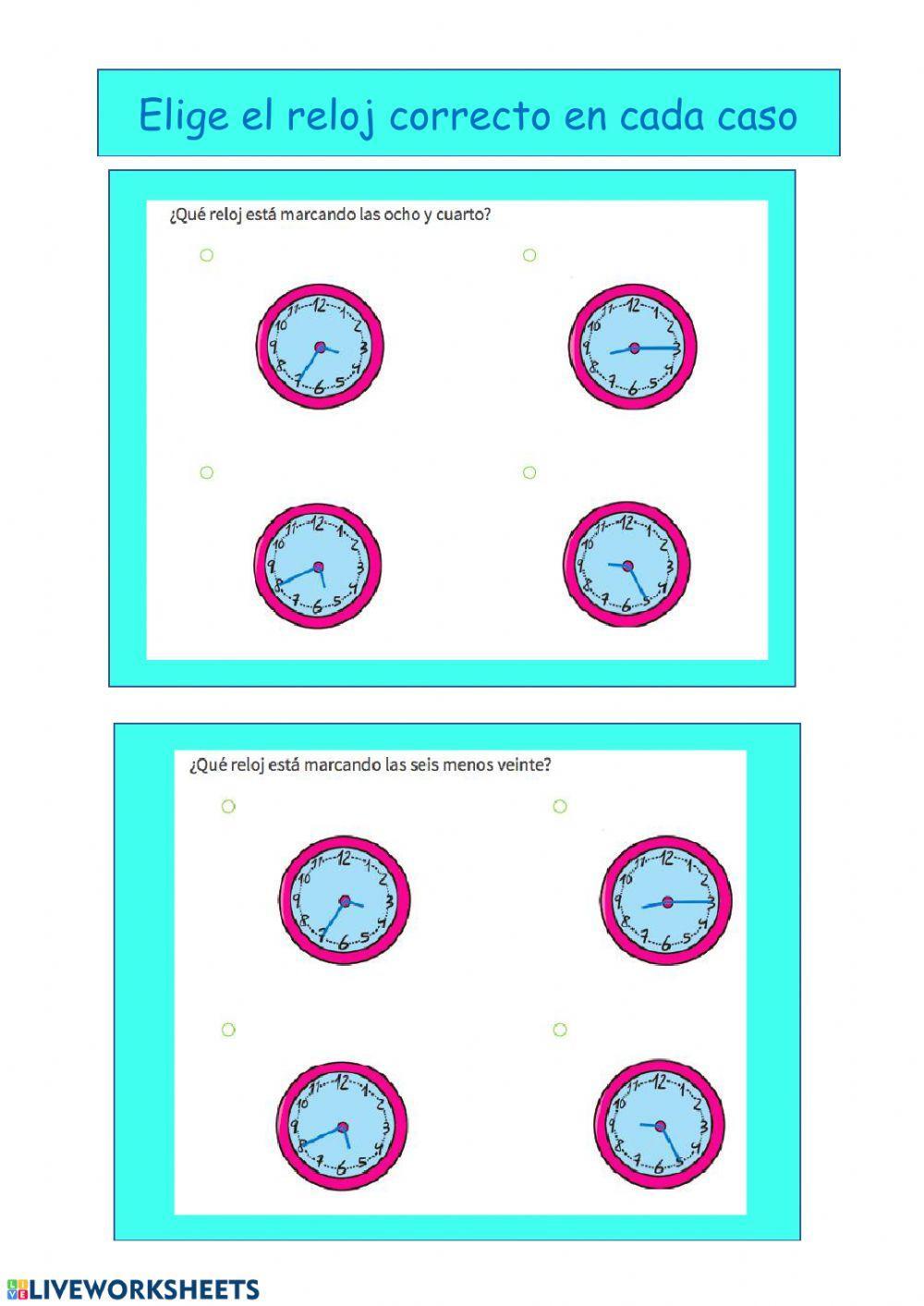 El reloj analógico y digital