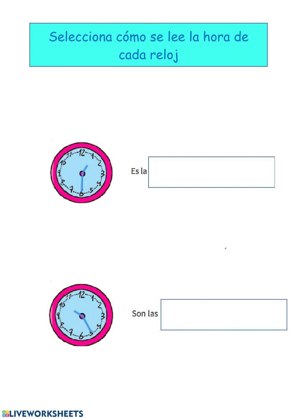 El reloj analógico y digital