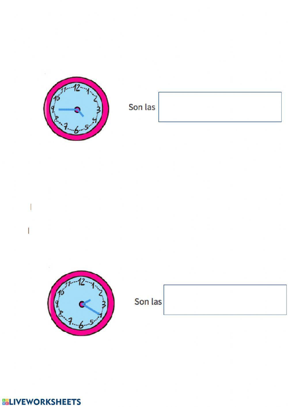 El reloj analógico y digital