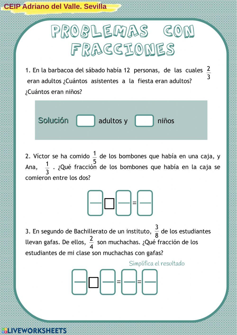 Problemas con fracciones2