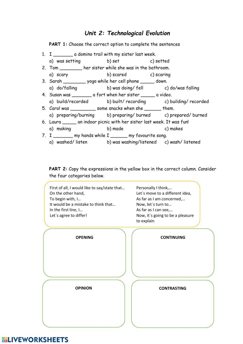 Past Simple & Past Continuous