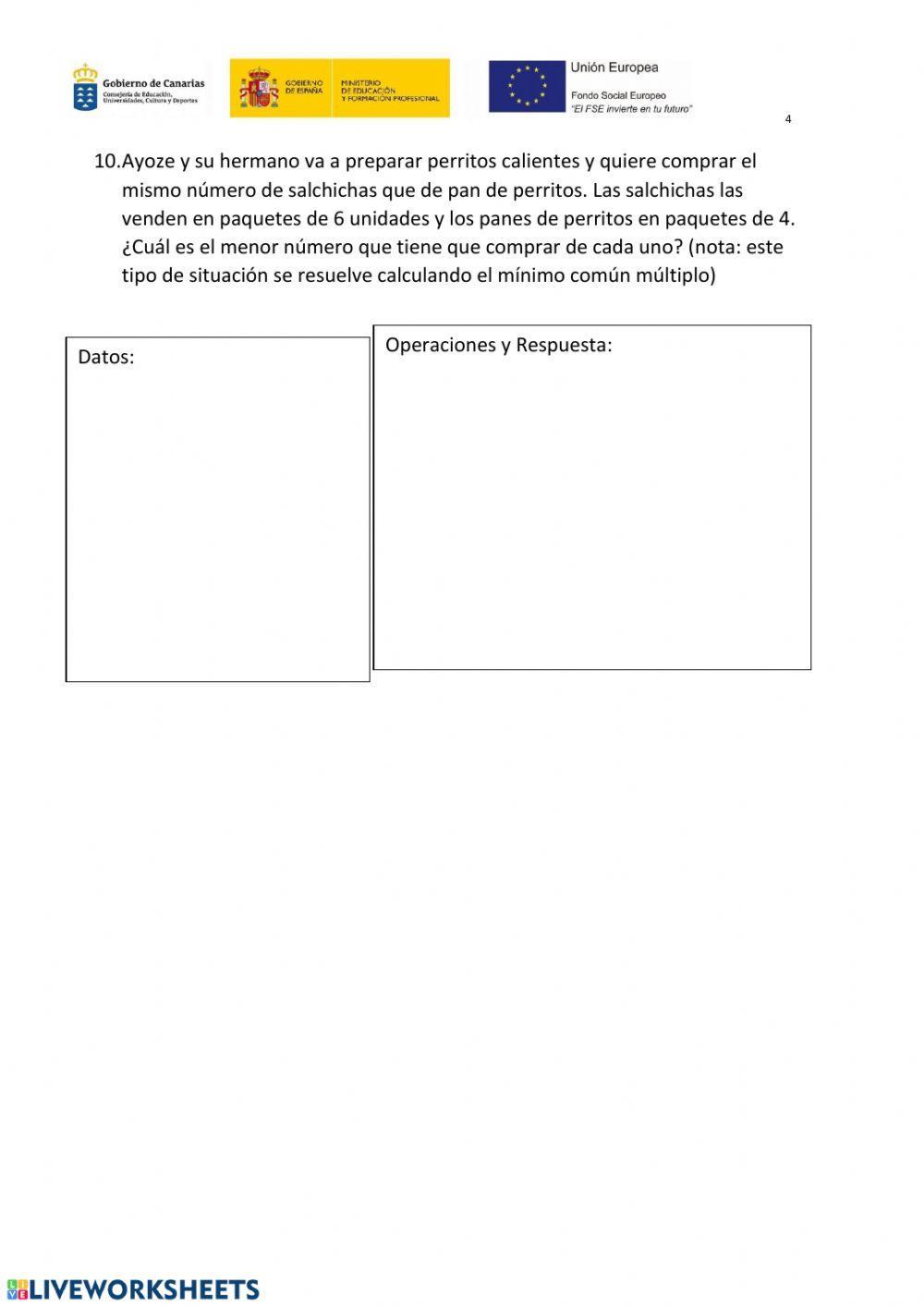 Cuadernillo Minimo Comun Multiplo