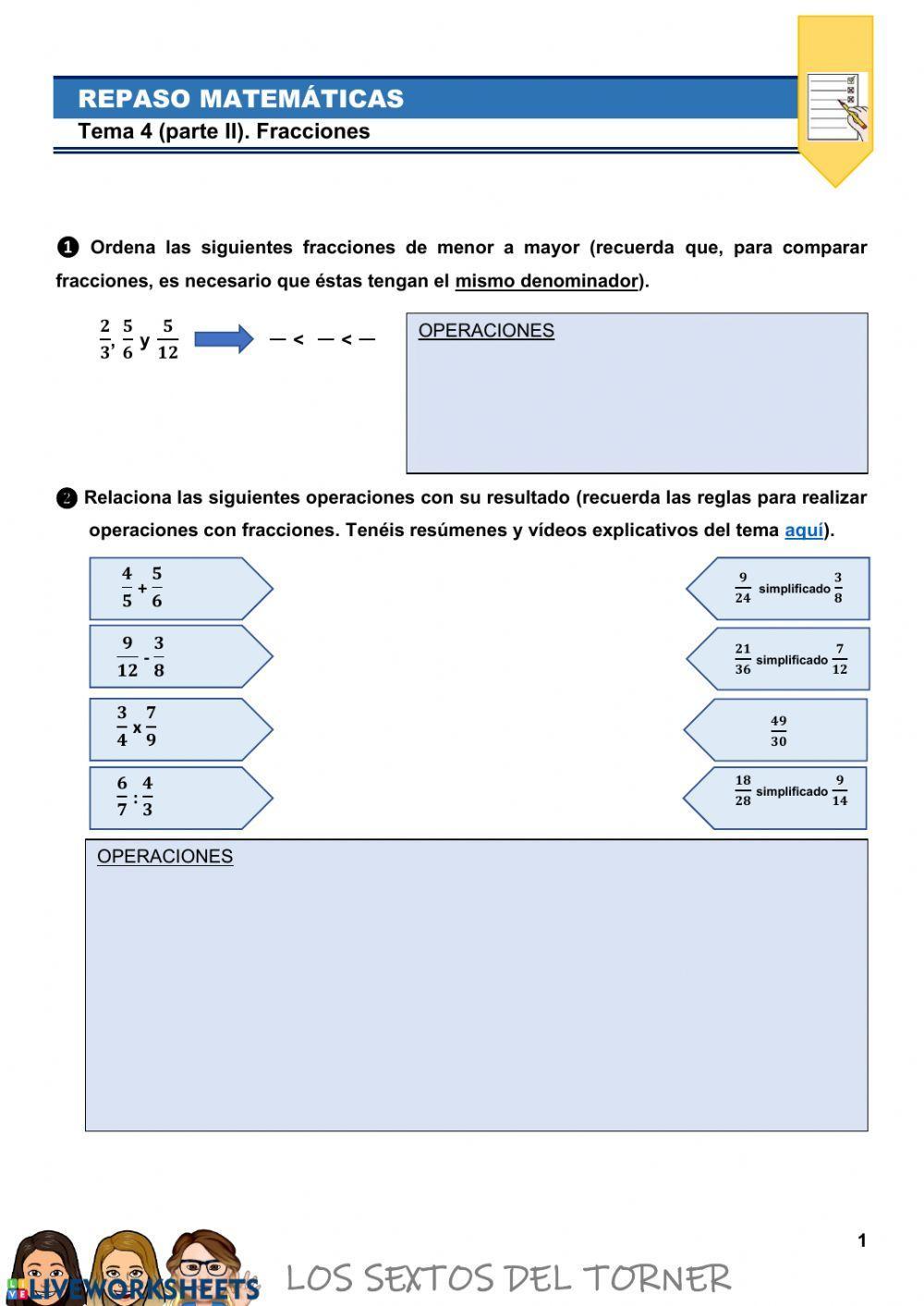 Repaso Fracciones (parte II)