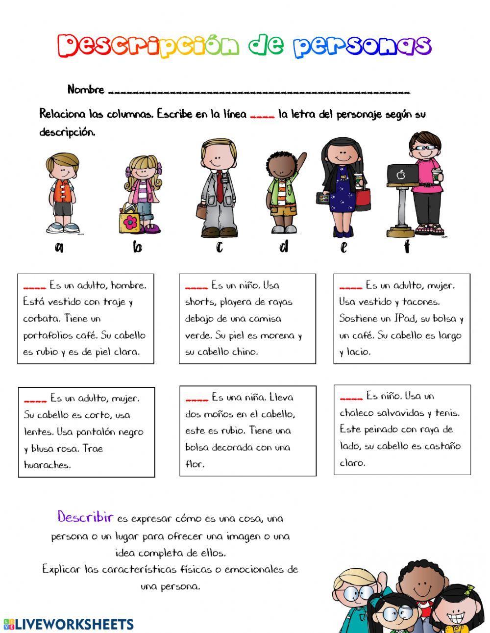 Descripción de peronas