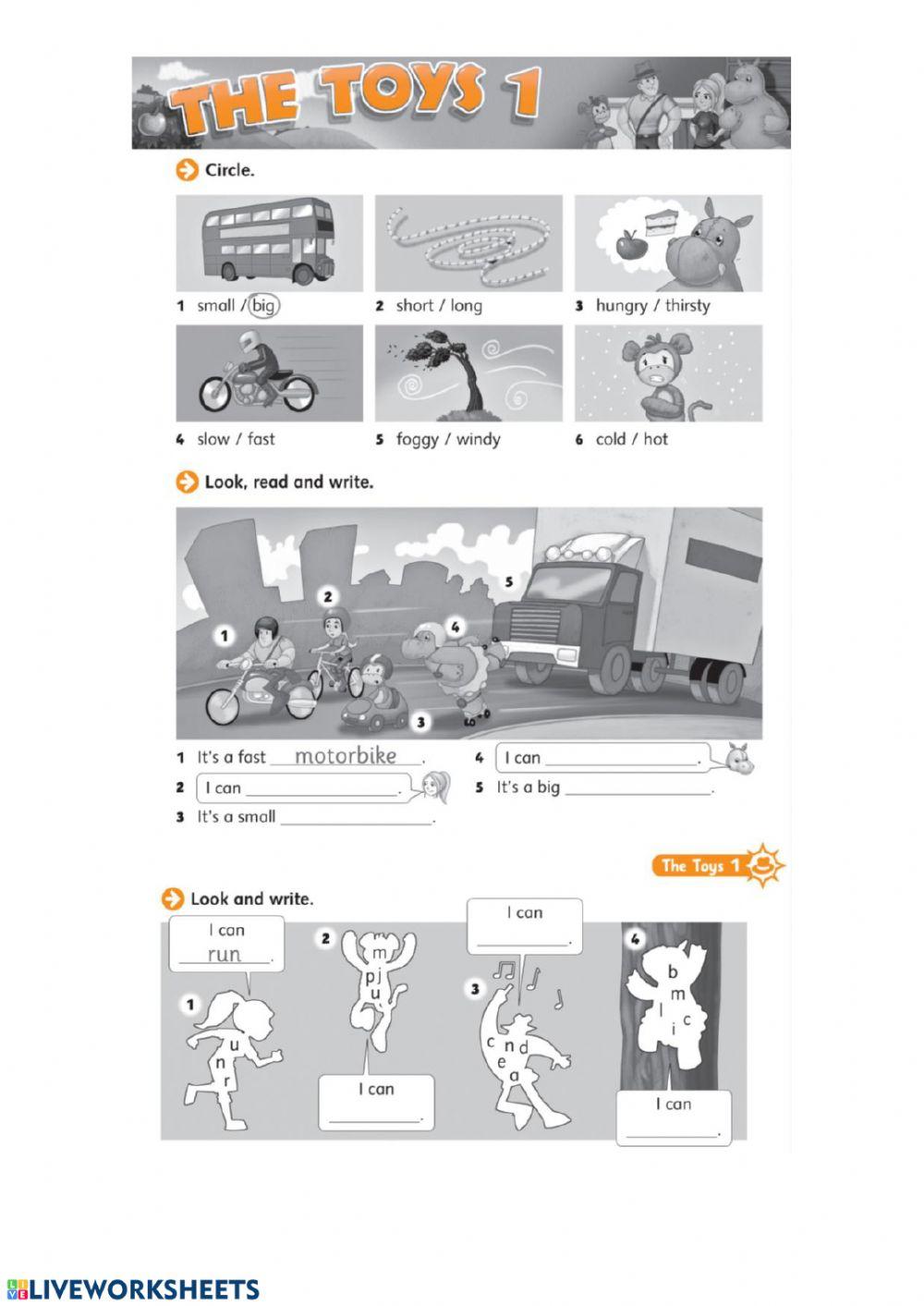 Vehicles, adjectives