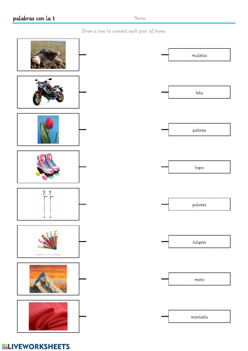 Palabras con la letra t