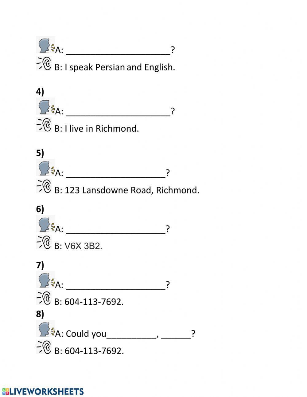 Personal Information Q&A Part II