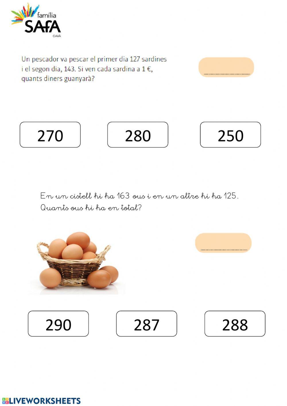 Practico la suma amb tres xifres