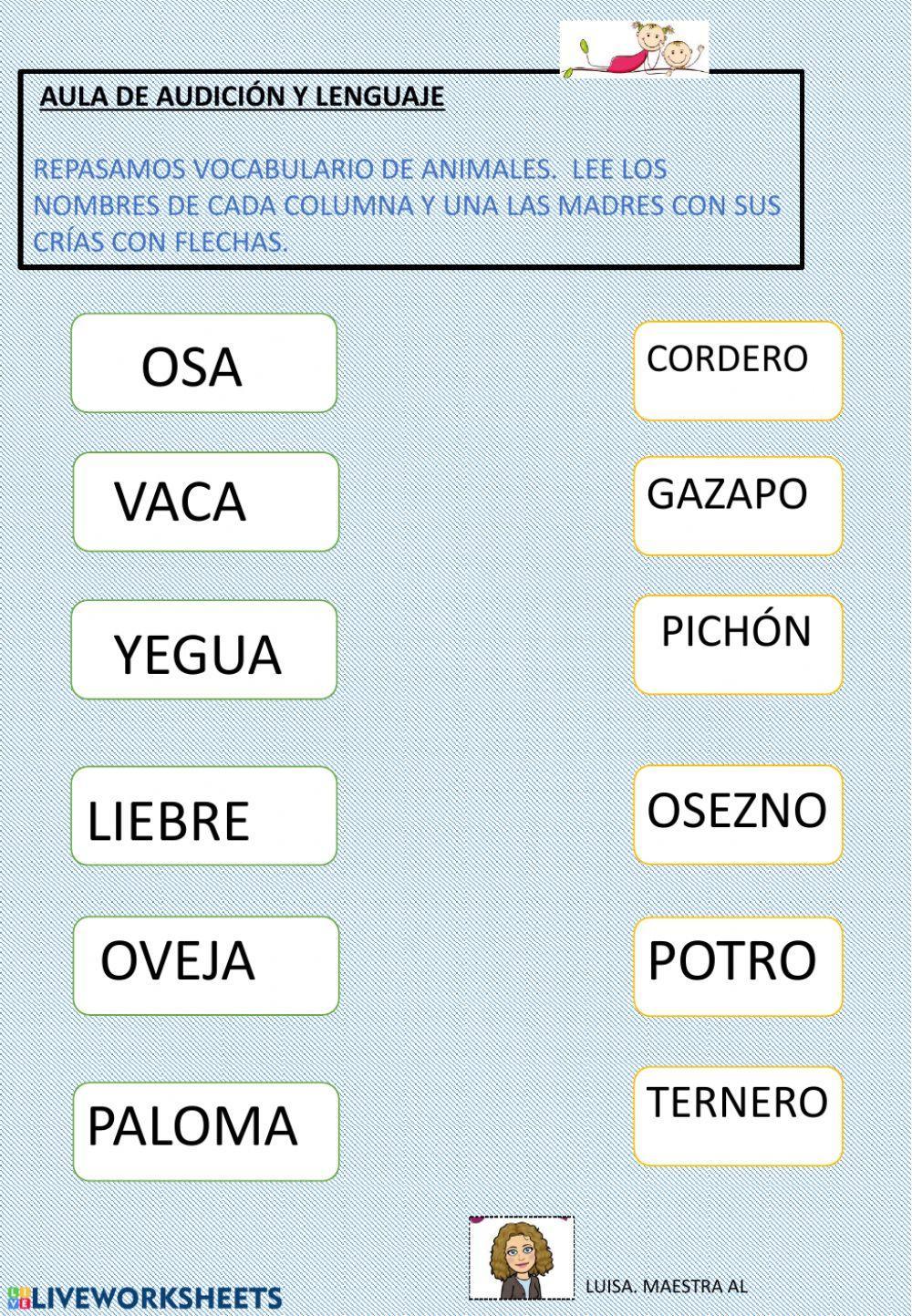 Animales. Madres y sus crías