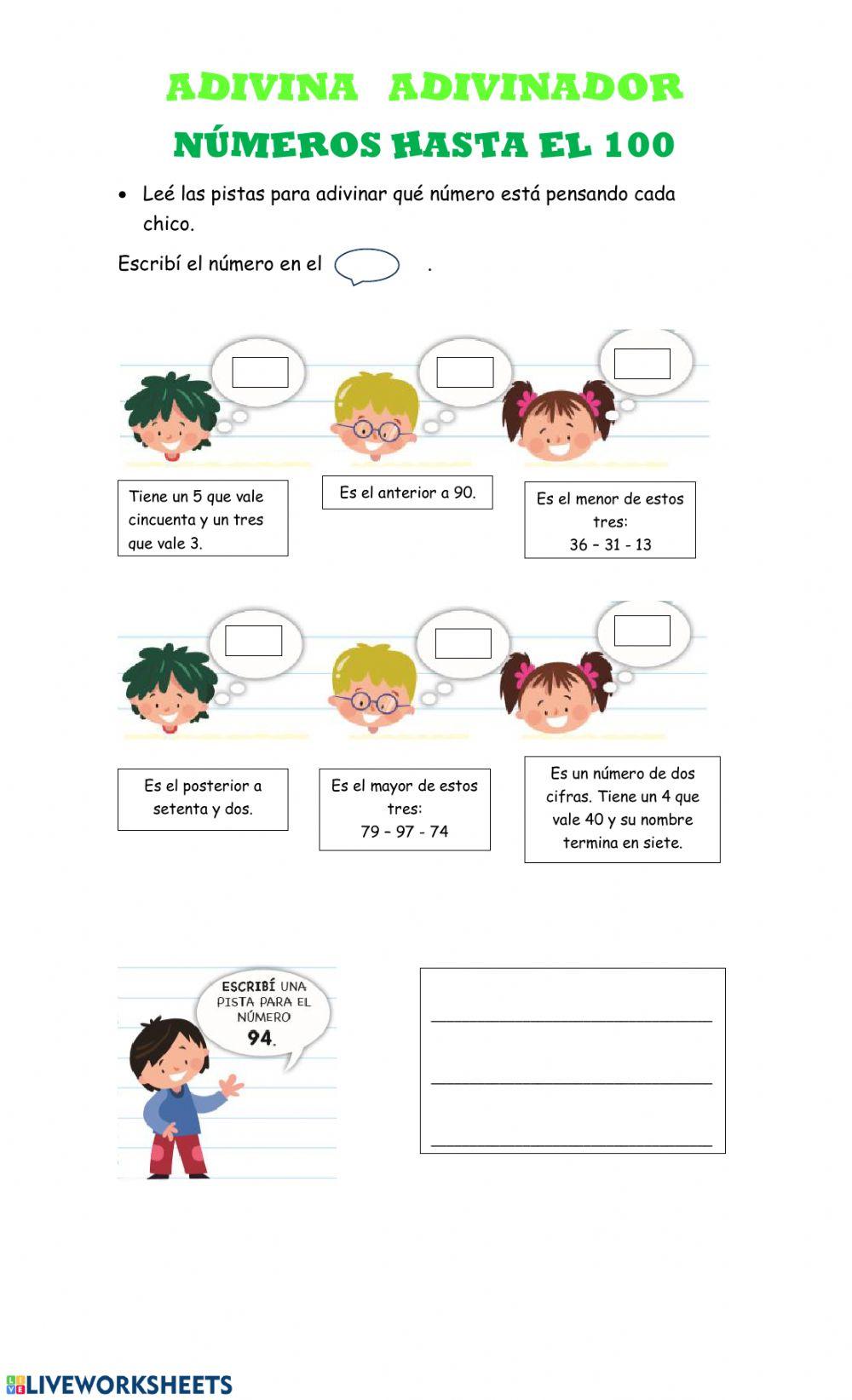 Hasta el 100 y familia del 100