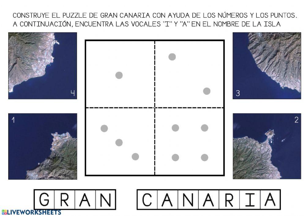 Puzzle isla de Gran Canaria 4 piezas