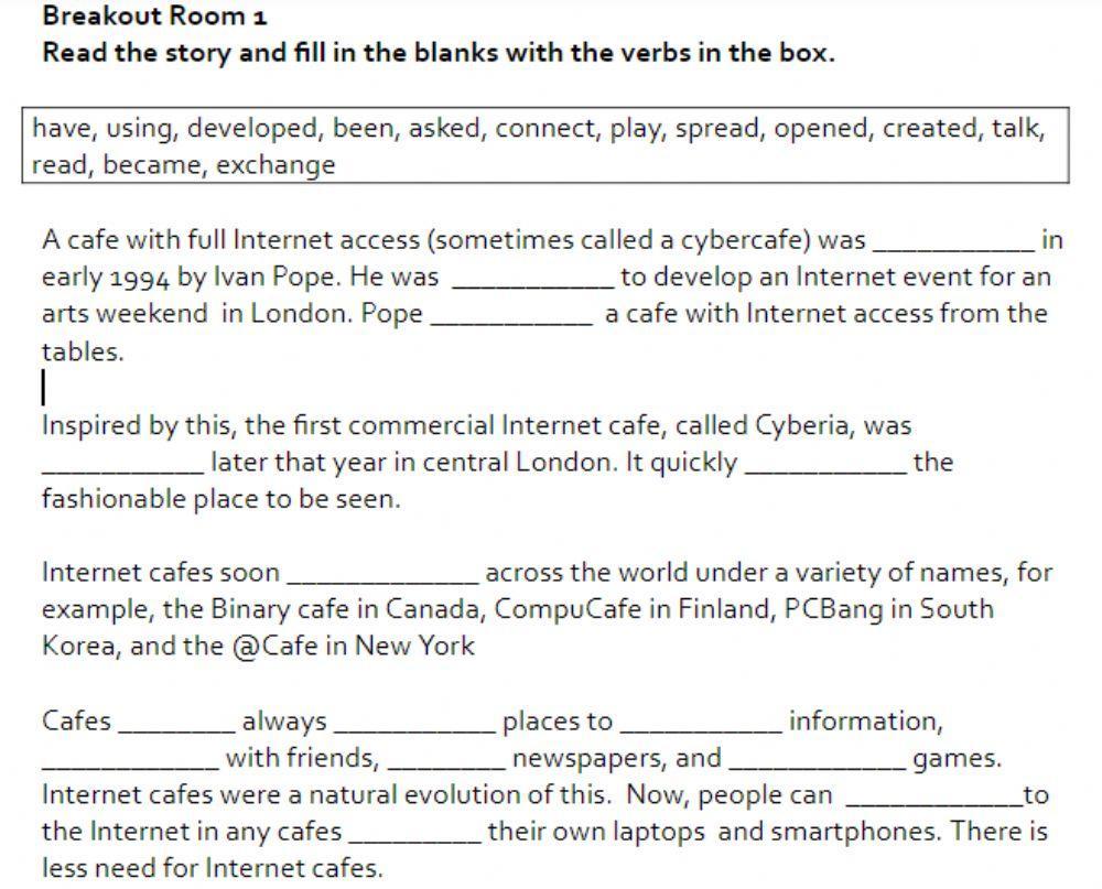 BR1 - Internet Cafes