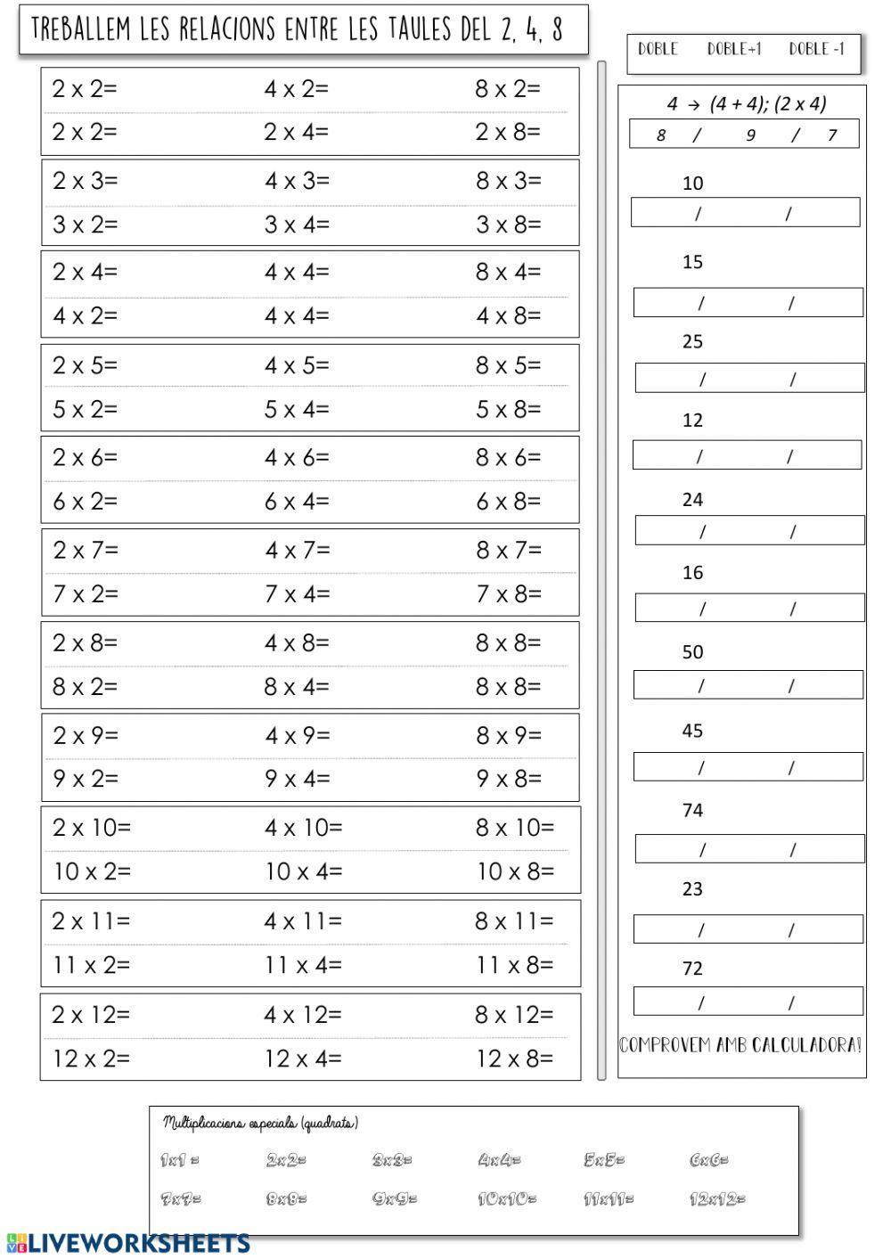 Treballem les relacions entre les taules del 2, 4, 8