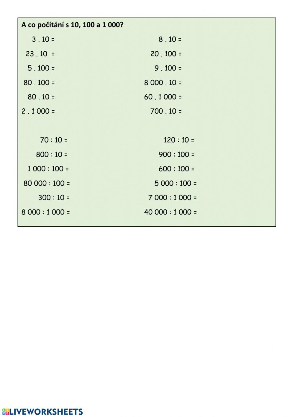 Zopakuj si násobilku