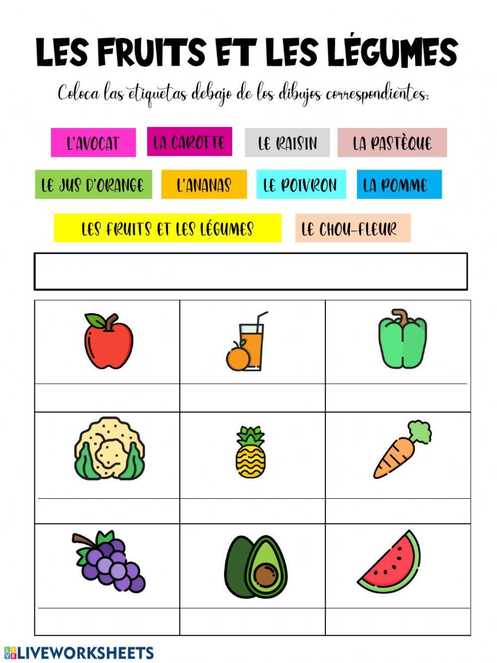 Les fruits et les légumes