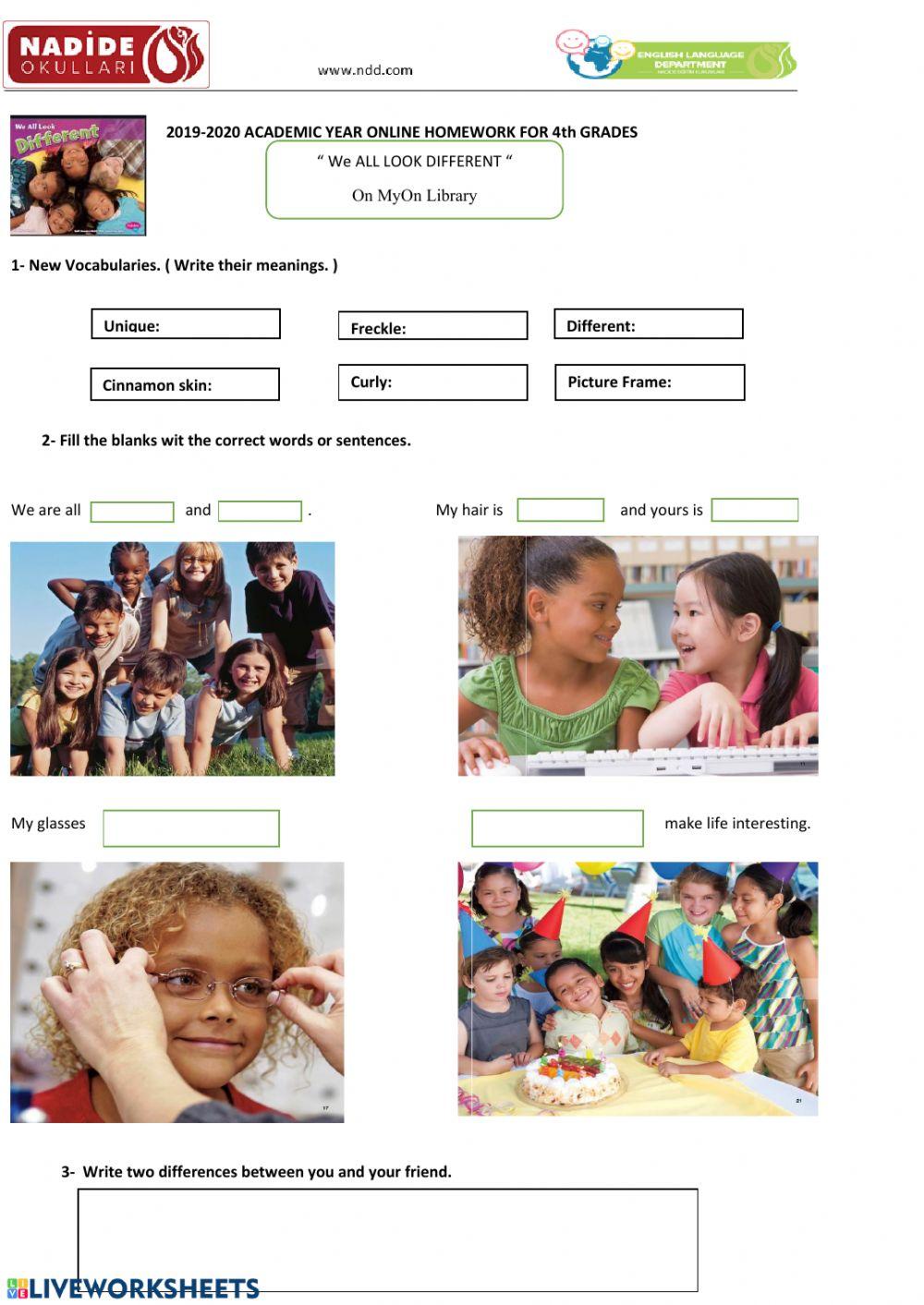 MyOn Worksheet