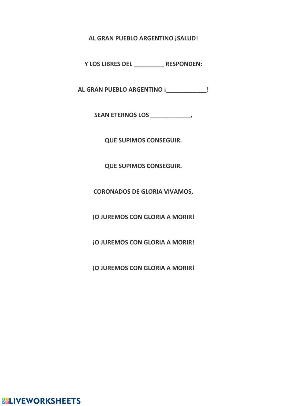 El himno nacional argentino