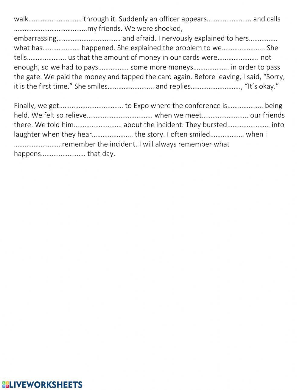 Correcting mistakes 1