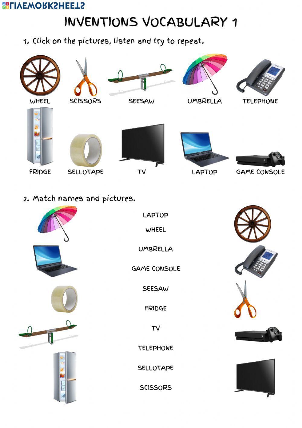 Inventions vocabulary 1