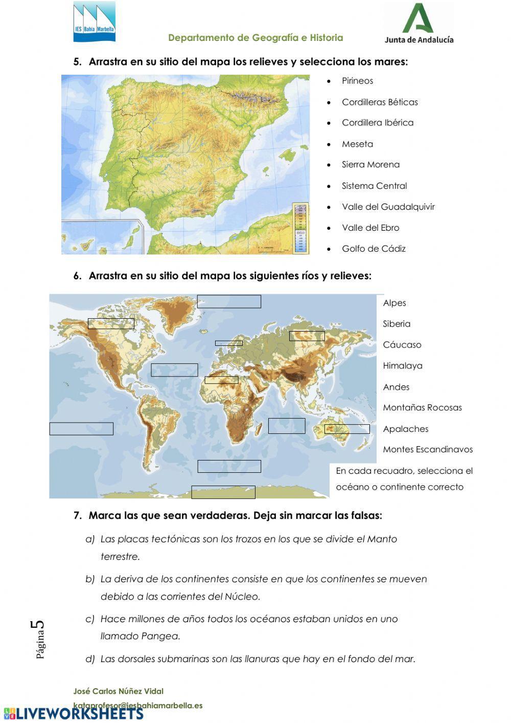 Repaso Tema 1 El Relieve