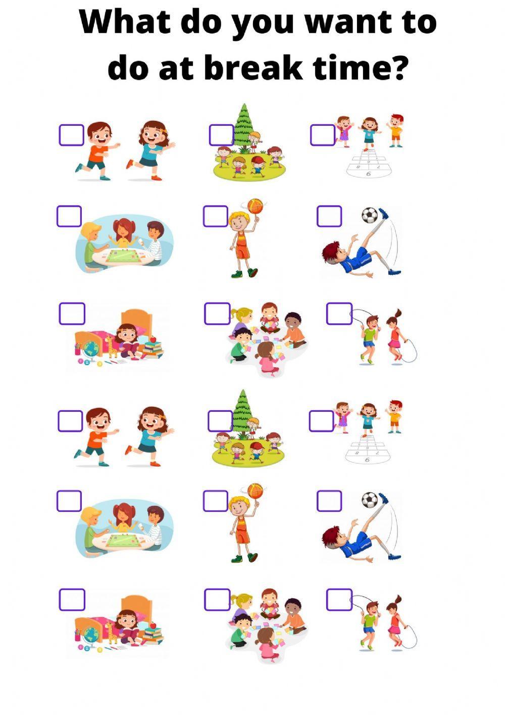 Actions at Break Time