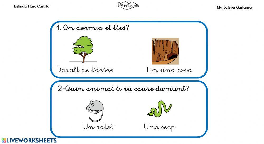 Comprensió oral- El lleó