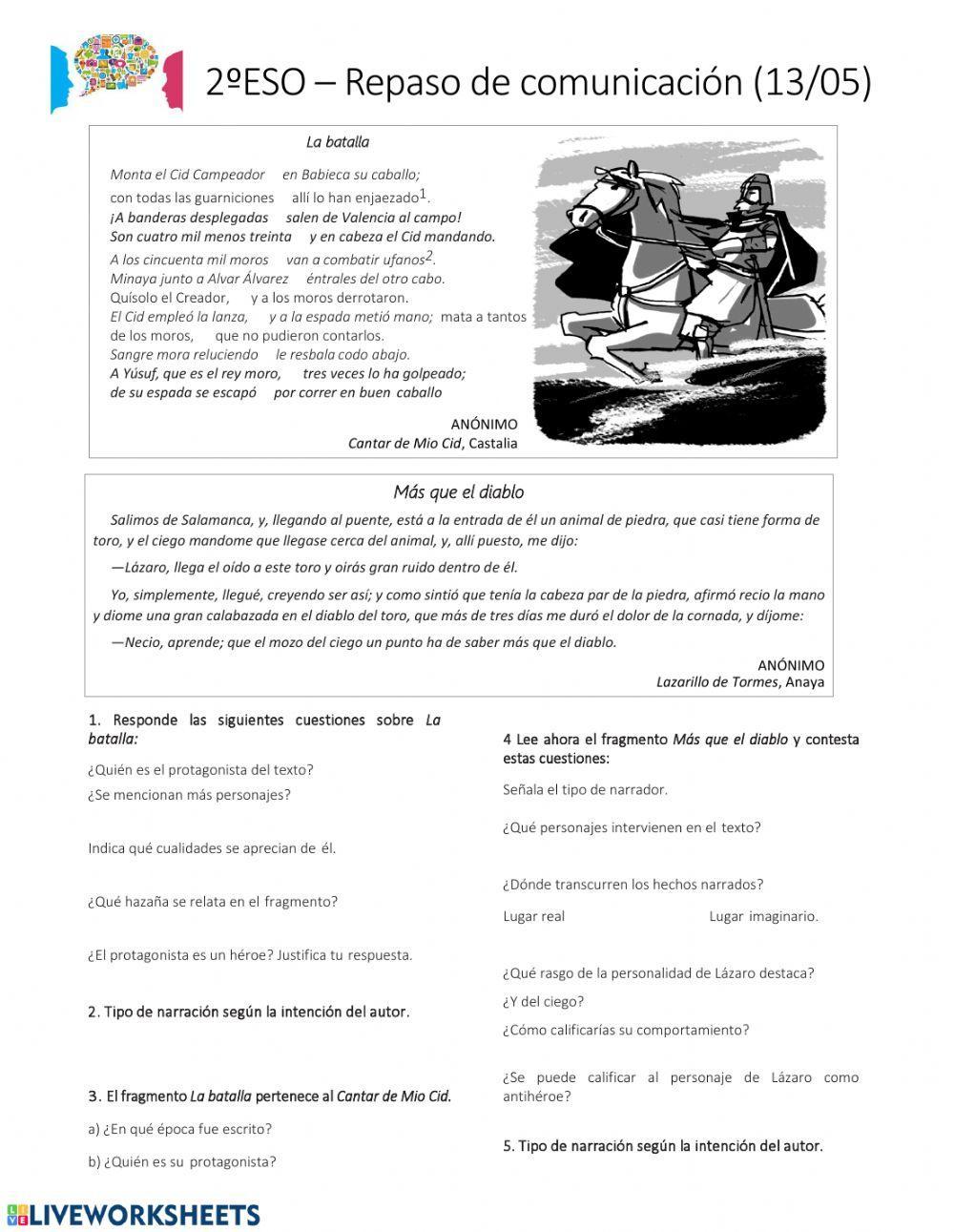 La narración y la descripción