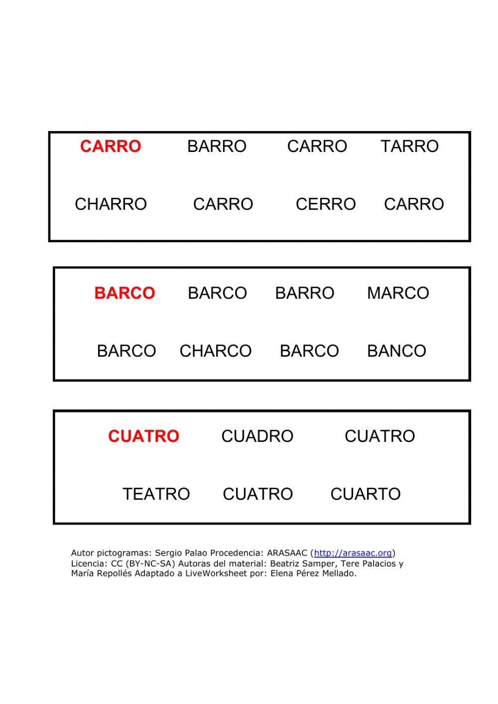Busca la palabra y señala
