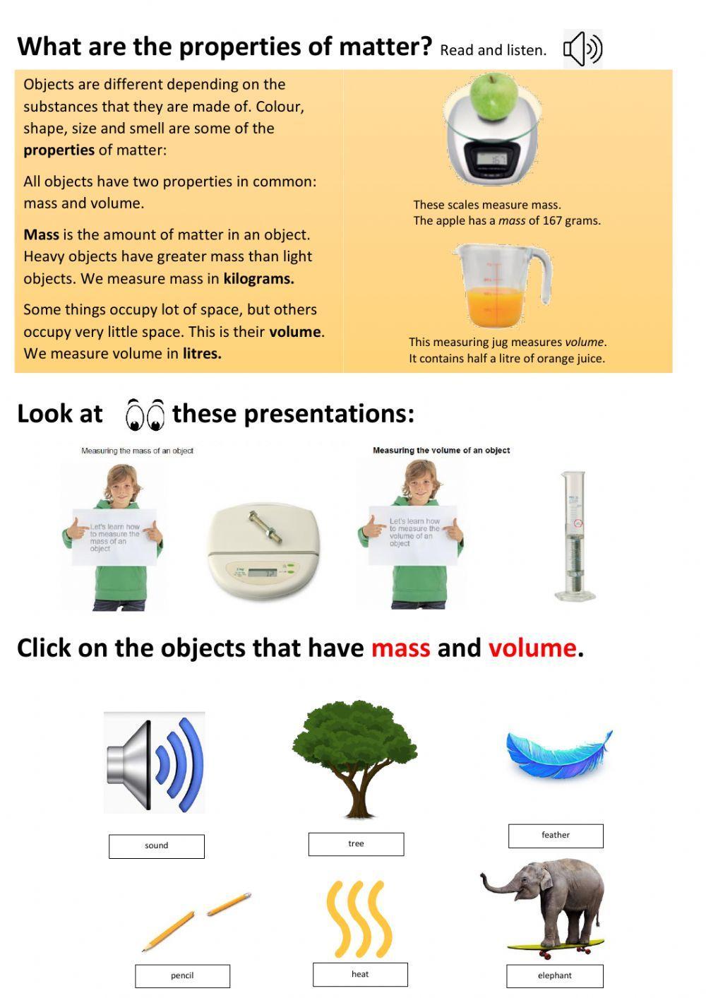 Matter and its properties