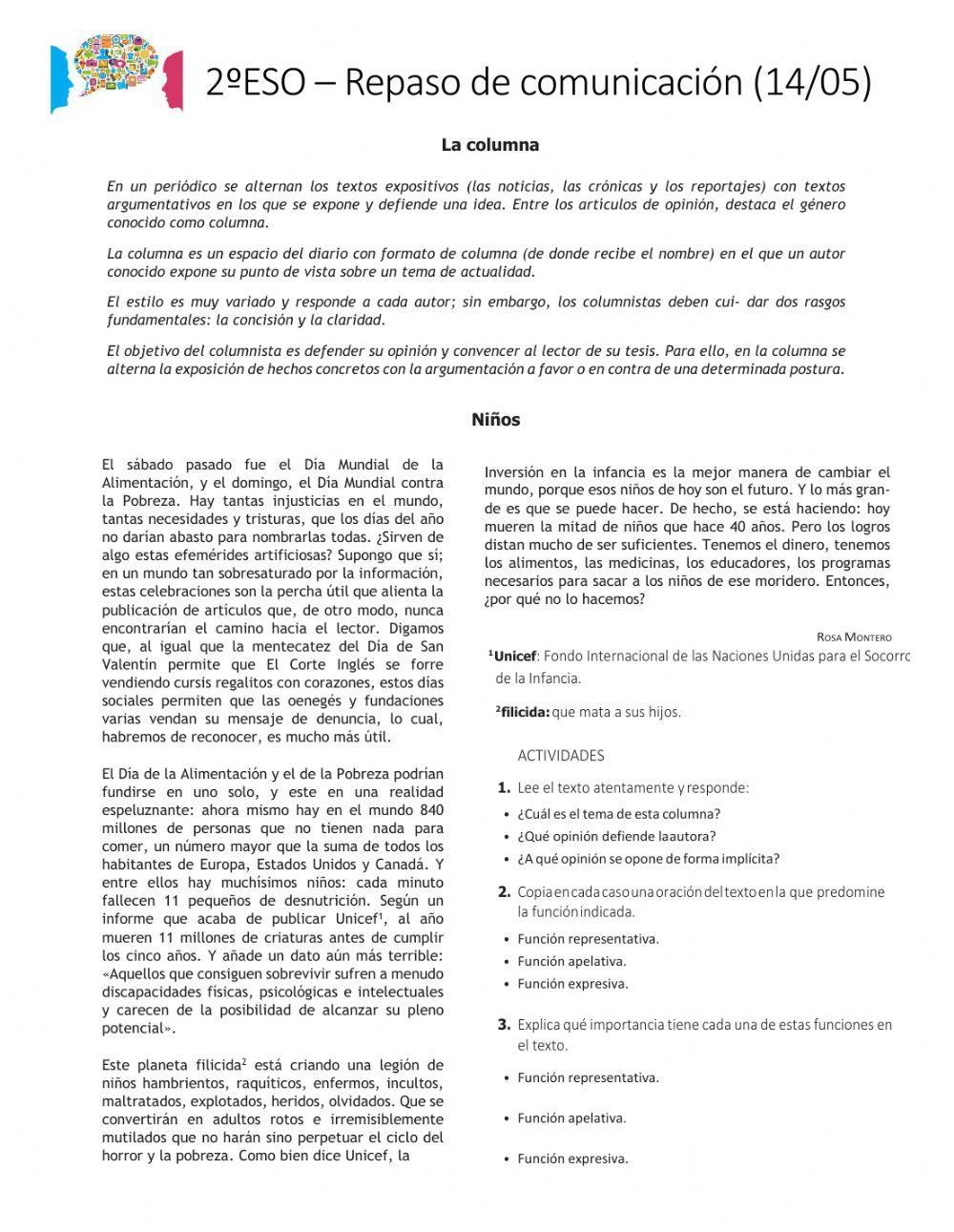 Revisión - El texto argumentativo