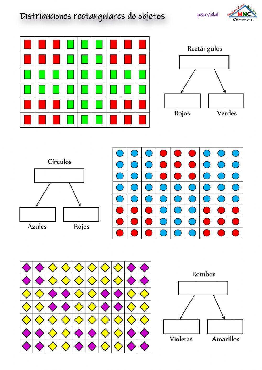 Porcentajes en distribuciones rectangulares 2