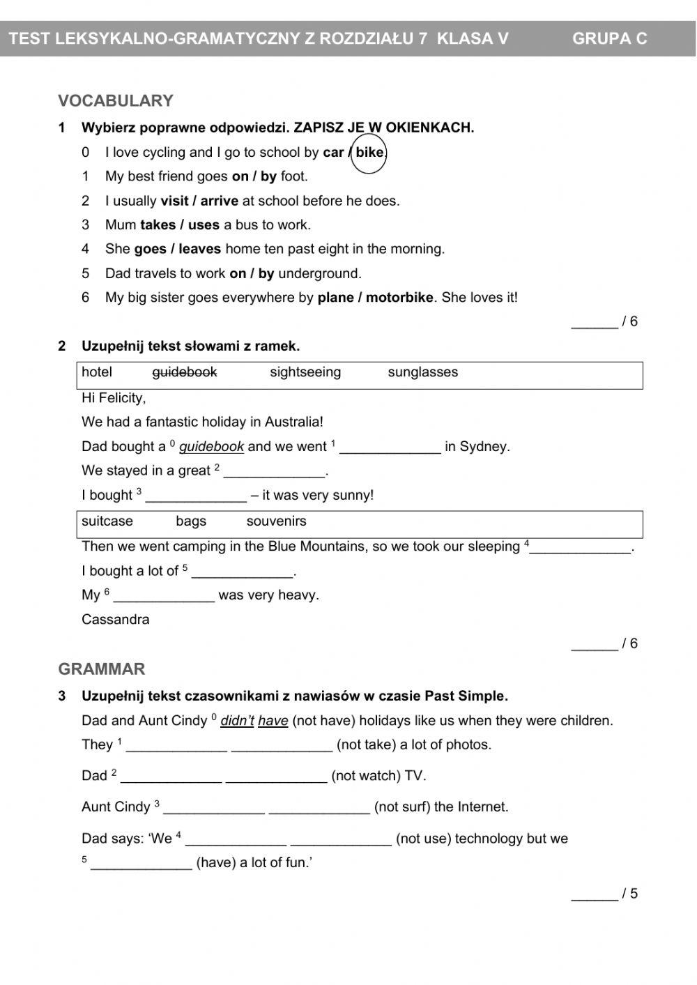 Past Simple - negative, questions and short answers