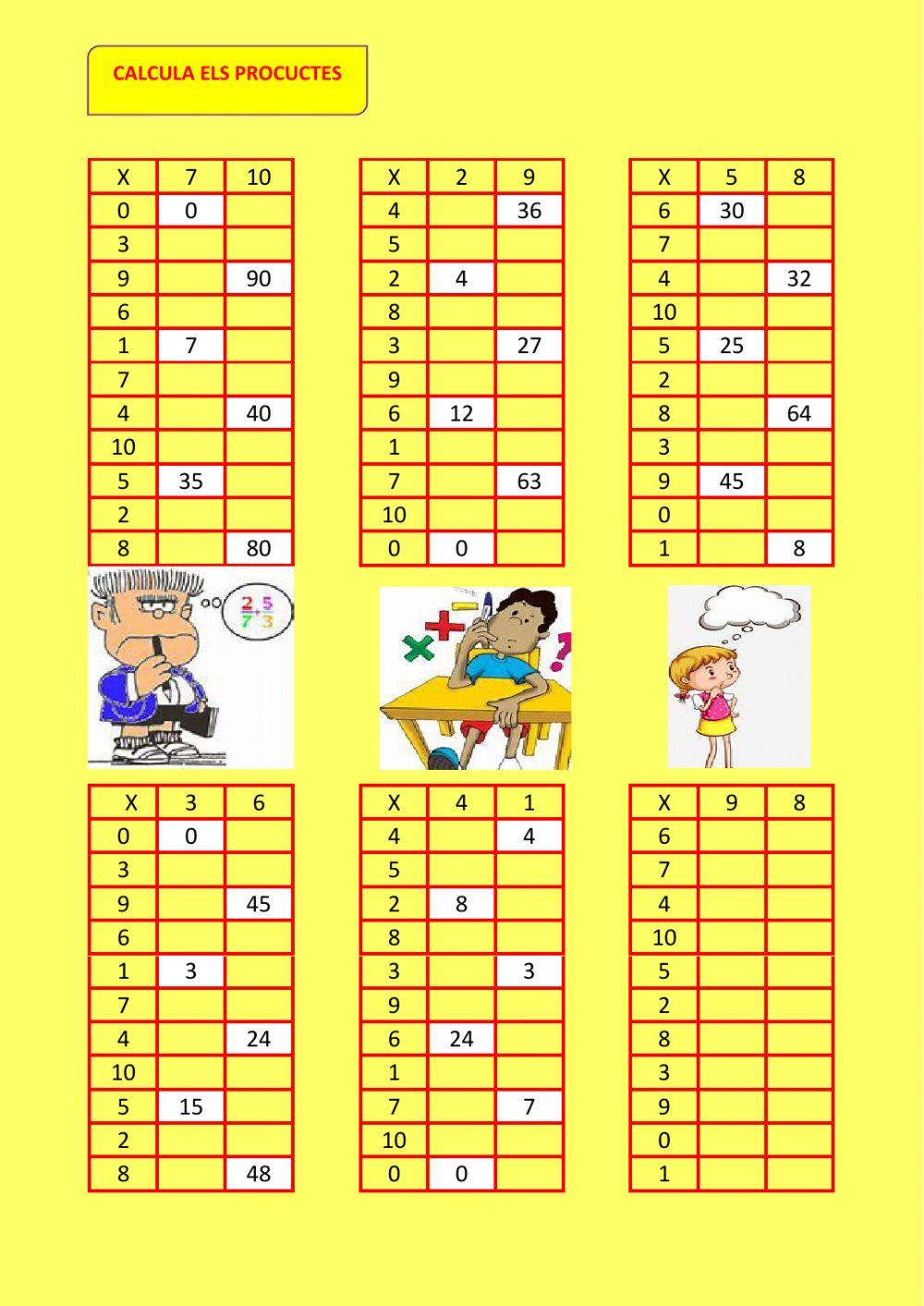 Càlcula el producte