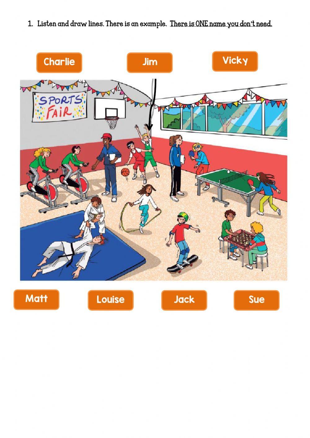 Listening present continuous worksheet | Live Worksheets