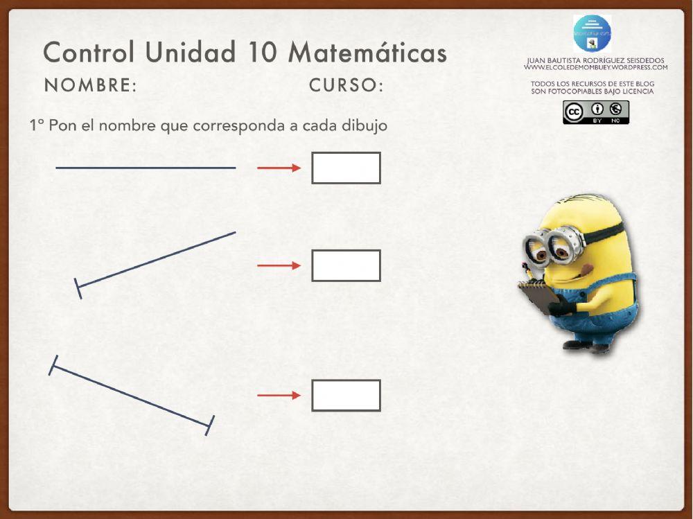 Control Unidad 10 matemáticas 4º